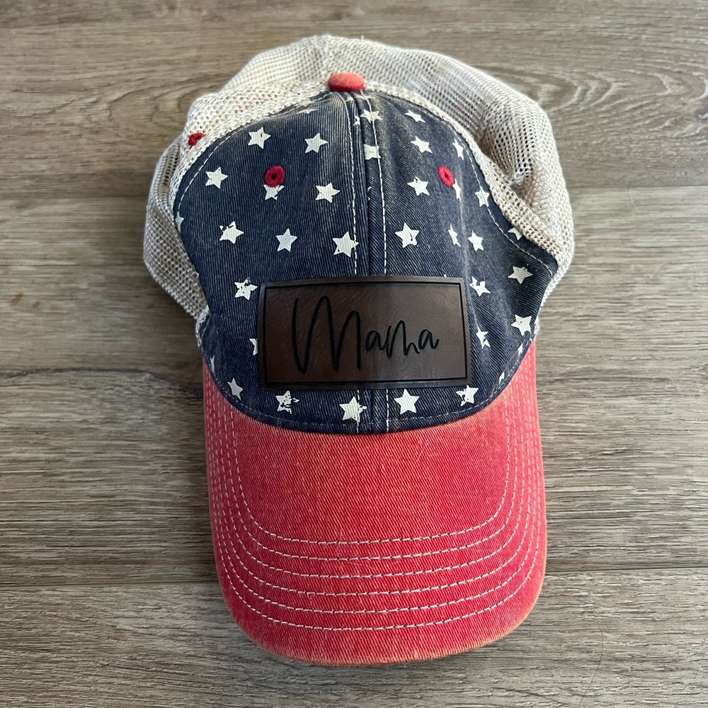 Women’s Mama American Flag Trucker Hat
